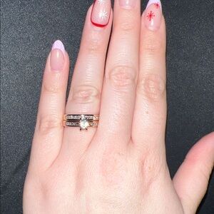 Elegant Rose Gold Ring Set